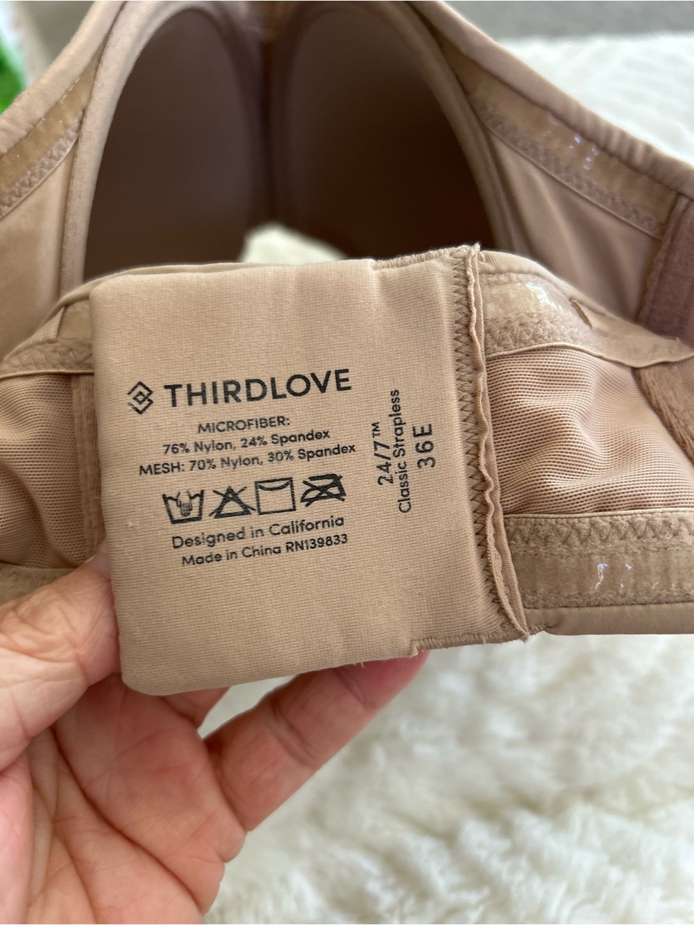 ThirdLove 24/7 Classic Strapless Padded Underwire Bra. 36E. - Picture 6 of 7